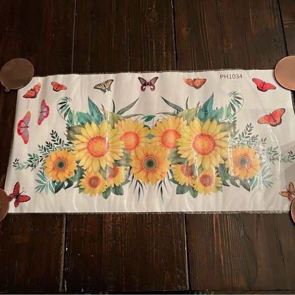 Butterfly and Sunflower Decorative Sticker (New) - Picture 1 of 4